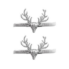 스틸 정리 링 커튼집게 38cm, 실버(뿔사슴), 2개