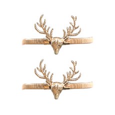 鋼製整理環窗簾夾 38cm, 2個, 金色(鹿角)