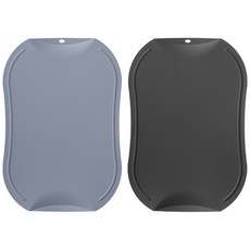 doble 不易產生刀痕的抗菌砧板2件組, 藍灰色, 炭灰色, 1個