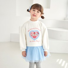 WALTONKIDS 女童 Little Cupcake 刷毛長版T恤