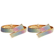 水晶砂鋼質餐巾環窗簾夾 S, 2個, 鐳射