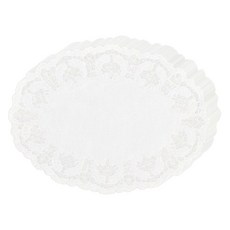 Maket Gamseong 橢圓形蕾絲花邊紙 150入 26.5cm, 1個, 單一顏色