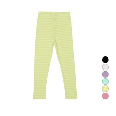 레인보우키즈 아동용 파스텔 잔줄 골지 레깅스