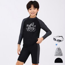 아쿠아티카 아동용 래쉬가드 선수용수경 5종 세트 AQA359