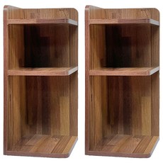 桌上轉角架 桌上三層收納架 20 x 10 x 44.2cm, 拚接木色, 2個