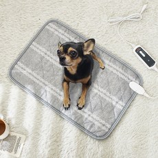 躺下碳狗貓電動坐墊灰色, 中號40X60cm