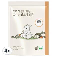 토끼가 좋아하는 유기농 쌀스틱, 4개, 25g, 당근맛