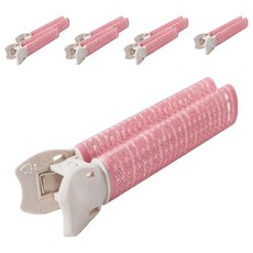 E.dot 韓版蓬鬆髮根夾 Set 2件 粉色 尺寸10.8x3.5x2cm, 4組