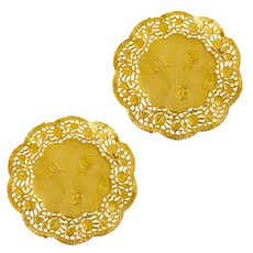 Maket Gamseong 彩色蕾絲花邊紙 6.5, 金色, 2個