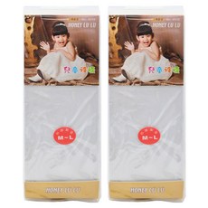 Honey LuLu 超彈性兒童韻律襪, 白色 M-L 9315, 2雙