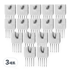 KOKKOPIN 強力一字型 10p + U字型 6p 組, 白色, 3套