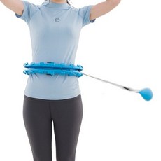 擊退小腹贅肉 旋轉高級型呼拉圈, 藍色, 1.7kg