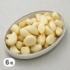 국내산 친환경 꼭지제거 깐마늘, 200g, 6개