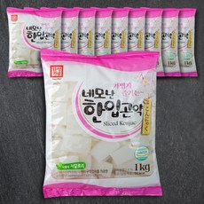 한성기업 네모난 한입곤약, 1kg, 1개입, 10개