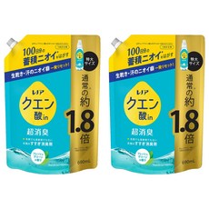 Lenor 蘭諾 檸檬酸消臭衣物漂洗劑 特大補充包 清新綠香, 690ml, 2包