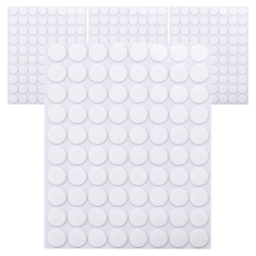 Koname 高強度圓形雙面膠帶 4W138 15mm 80片, 4個, 透明