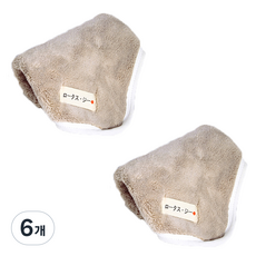 언헤브 부드러운 핸드타월 30 x 30 cm, 04 브라운, 6개