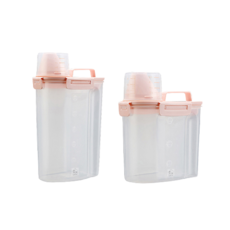 파스텔펫 반려동물 파스텔 사료통 2종 세트 FREE, 핑크, 1개