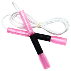 JFROPE Twinkle Hurricane 高速跳繩, 粉紅色 + 白色繩, 1個