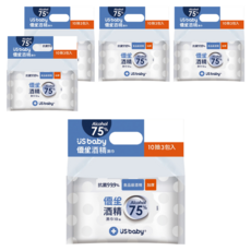US baby 優生 加厚75%酒精濕巾 10抽, 3包, 5袋