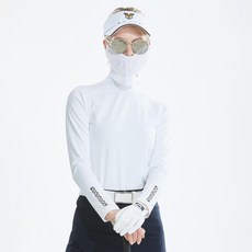 NEVERMINDALL 女士舒適幾何高領基本款高爾夫球 T恤