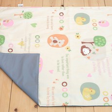 hwamo baby 新生兒純棉防水墊, 動物農場款, 1個