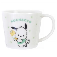 kanesho 金正陶器 POCHACCO 陶瓷馬克杯, 帕洽狗 白色, 1個