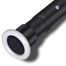 HIGHER DECO 超強力窗簾桿 免釘彈簧伸縮桿, 黑色