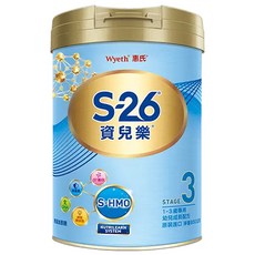 Wyeth 惠氏 S-26 資兒樂嬰兒配方奶粉 3號 再升級版 1~3歲, 850g, 1罐