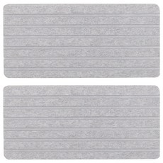 JLIFE Runner 珪藻土浴室墊, 淺灰色, 2個