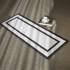 Saenghwalgongsik 現代風PVC舒適廚房地墊, 黑色