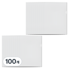 휴대용 문서 보호 클리어 L자 파일 A4, 투명, 100개