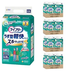Lifree 來復易 日本原裝進口 輕薄安心活力褲 成人紙尿褲 2倍彈性, LL, 18片, 16包
