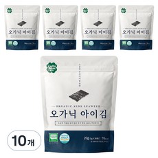 룰루맘 오가닉 아이김 5봉, 김, 20g, 10개