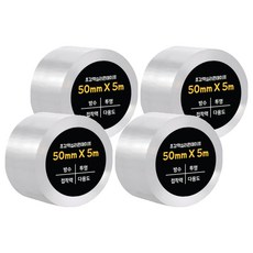 達達超強力矽膠膠帶單面50mm x 5m, 透明, 4個