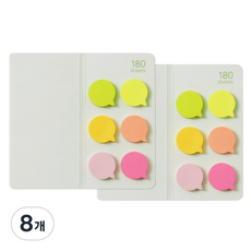 모던앳 6색 말풍선 점착 메모지, 핑크, 8개, 180개입