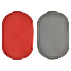 NAKAYA 分隔瀝水保鮮盒 650ml, 紅灰, 2個