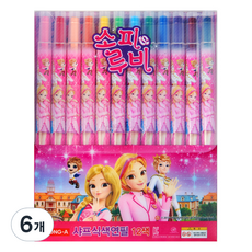 DONG-A SofyRuby 蘇菲露比自動彩色鉛筆, 6個, 12色