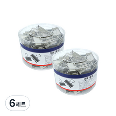 모닝글로리 더블클립 은색, 40개입, 6세트