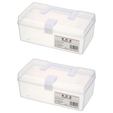 HIMAJO 急救藥品收納盒 白色 大號, 2個