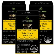 뉴트리코어 비타민C, 60정, 3개