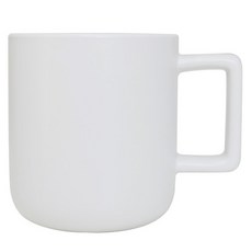 비비드 스퀘어 핸들 머그컵 310ml, 화이트, 1개