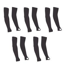 Gear X 無縫線手背覆蓋涼感袖套5件組, 黑色, 5個