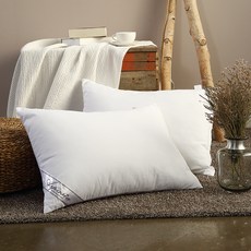 I'm Living 柔軟觸感超細纖維棉質枕頭 2入, 白色的