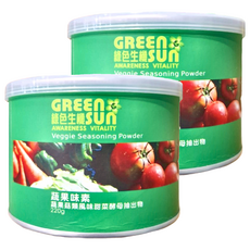 GREEN SUN 綠太陽 健康蔬果風味味素 調味聖品, 220g, 2罐