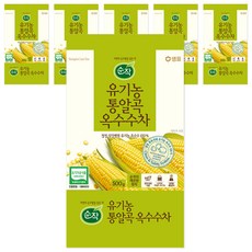 순작 유기농 통알곡 옥수수차, 500g, 6개
