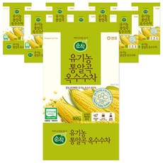 순작 유기농 통알곡 옥수수차, 500g, 8개