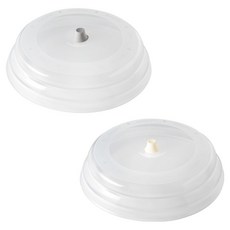 EasySili 矽膠多用途折疊微波爐折疊蓋 2件組, 灰色, 奶油色, 1套