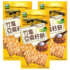 食材工坊 竹塩亞麻籽餅, 105g, 3盒