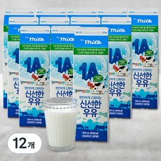편안하게 소화되는 신선한 1A 우유, 900ml, 12개